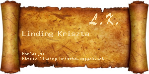 Linding Kriszta névjegykártya